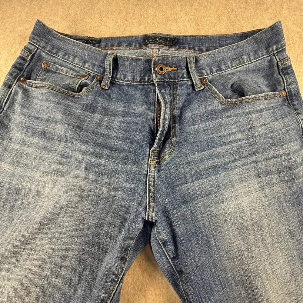 Lucky Brand Original Straight Mens Jeans 34x32 Medium Wash Blue Denim Pants